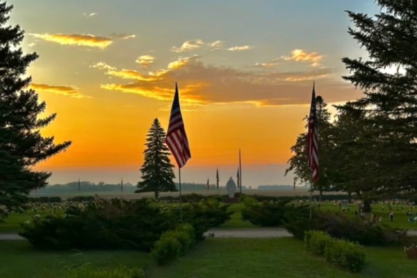 Cemetery grounds in Jamestown North Dakota